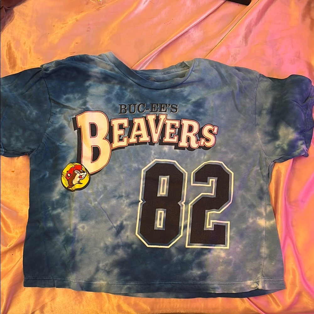 BUCEES Beavers Kids Blue Tie-Dye Shirt